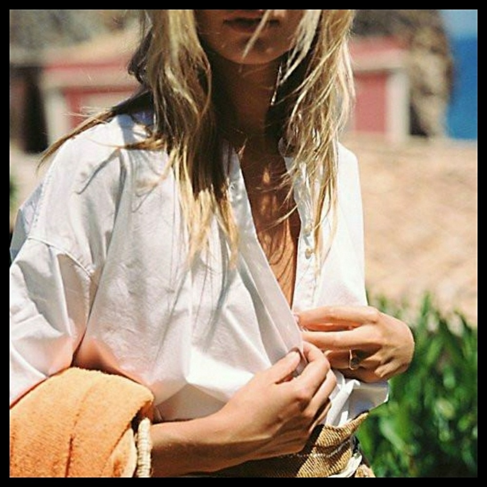 NWT FREE PEOPLE HEY BABY WHITE TOP